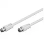 Wentronic Goobay Antennen-Verbindungskabel, 100 % abgeschirmt, Weiß, 5 m - Koax-Stecker Koax-Buchse (50720)