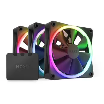 NZXT F120 RGB 120mm ARGB Gehäuselüfter Dreierpack - Schwarz