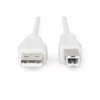 Assmann USB-Verbindungskabel, Typ A - B M/M, 3,0 m, USB 2.0 geeignet, UL, beige (AK-300102-030-E)