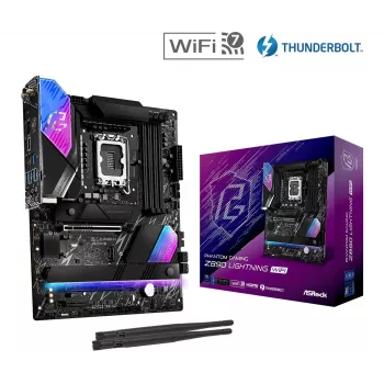 Motherboard ASRock Z890 Lightning WiFi — Intel Z890, LGA1851, ATX, 4× DDR5, Wi‑Fi 7, 2.5Gb LAN, Thunderbolt 4