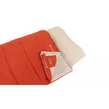 Schlafsack Outwell Contour Lux rechteckig für Erwachsene, Polyester, 2200×850 mm, max. Körpergröße 190 cm, rot