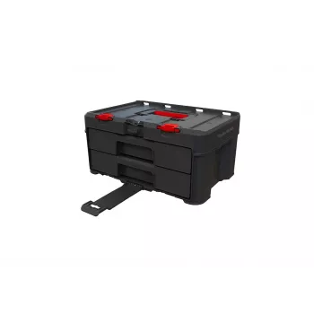 Werkzeugkoffer KETER Stack'N'Roll (17210832/253384) 2 Schubladen Schwarz