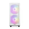 PC-Gehäuse MODECOM AMIRANI ARGB Midi Tower Weiß — ATX/ITX, 35 cm GPU, 16,5 cm CPU-Kühler, 2x200 mm Lüfter