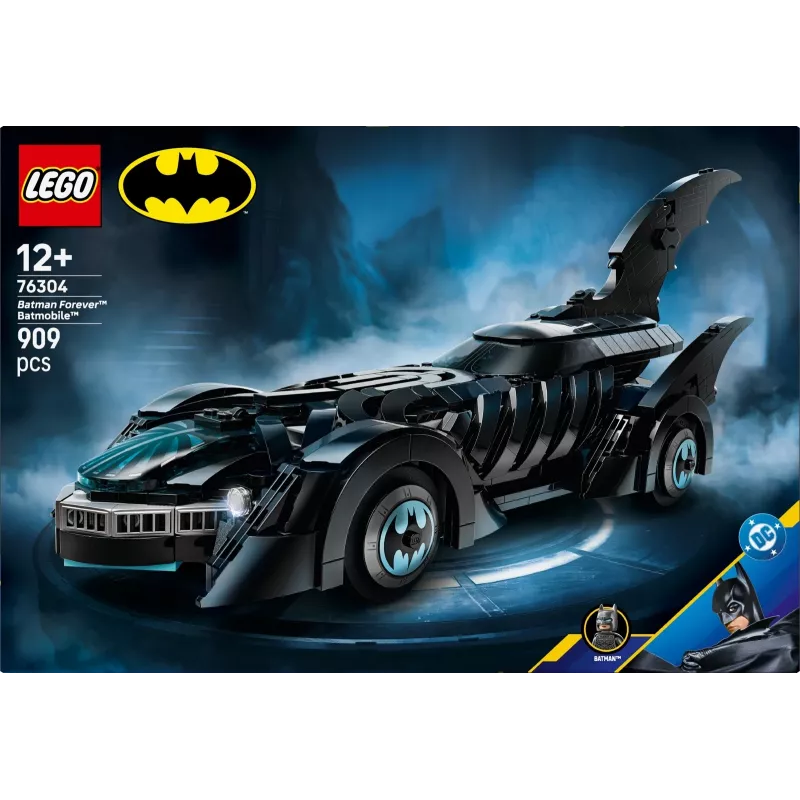 LEGO Konstruktionsset DC Super Heroes Batman Forever Batmobil 76304 — 909 Teile, 1 Minifigur, empfohlenes Alter 12+