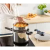 Schnellkochtopf Tefal SECURE TRENDY 6L mit Dampfeinsatz aus Edelstahl, induktionsgeeignet
