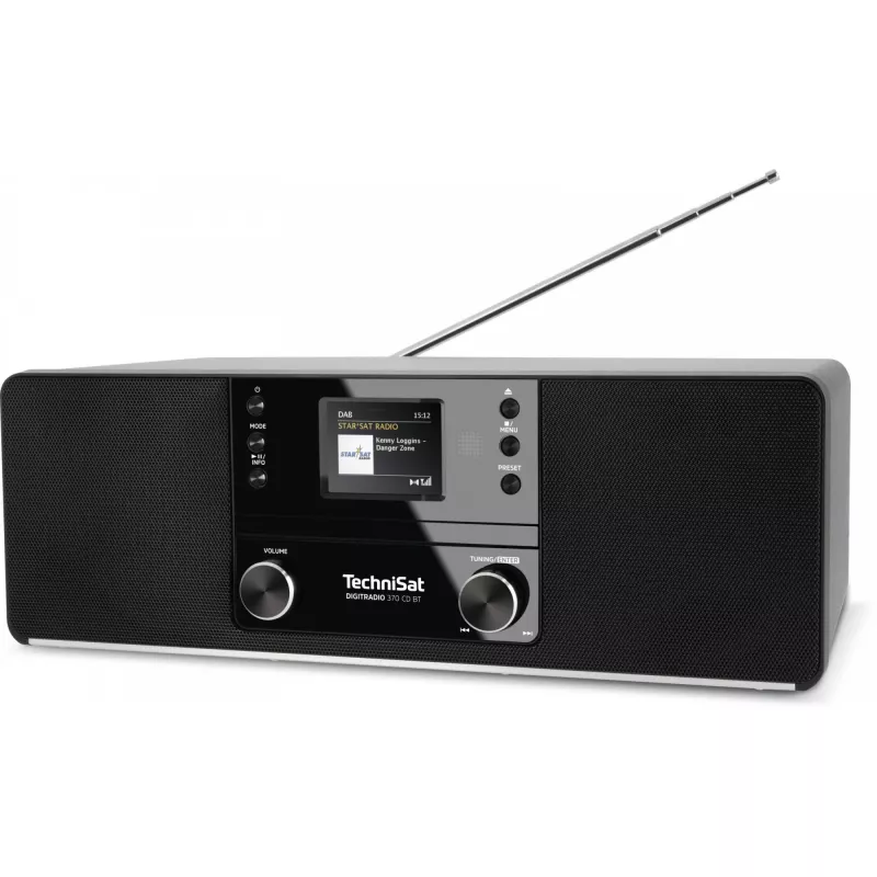 TechniSat DigitRadio 370 CD BT - Audiosystem - 2 x 5 Watt - Schwarz