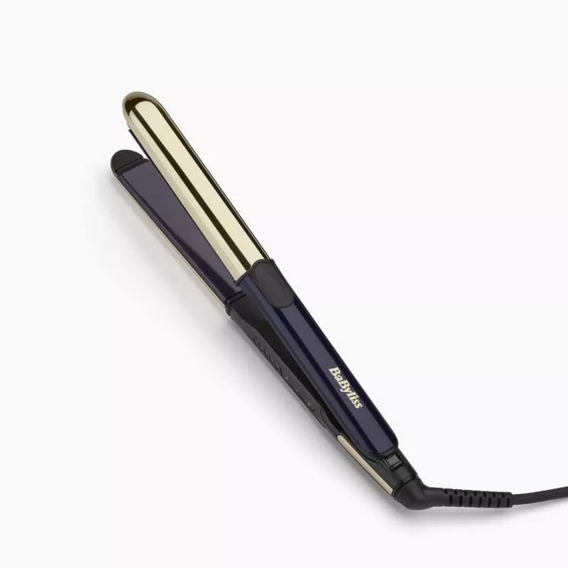 Haarglätter BABYLISS ST484E — Keramikplatten, Warm-Technologie, 230 V, 3,3 m Kabel, Schwarz/Gold