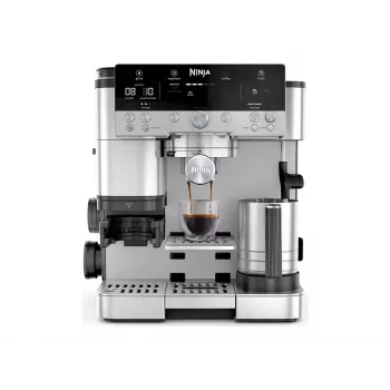 Espressomaschine Ninja ES601EU — 2-L-Wassertank, 1-Tassen-Kapazität, Schwarz/Edelstahl