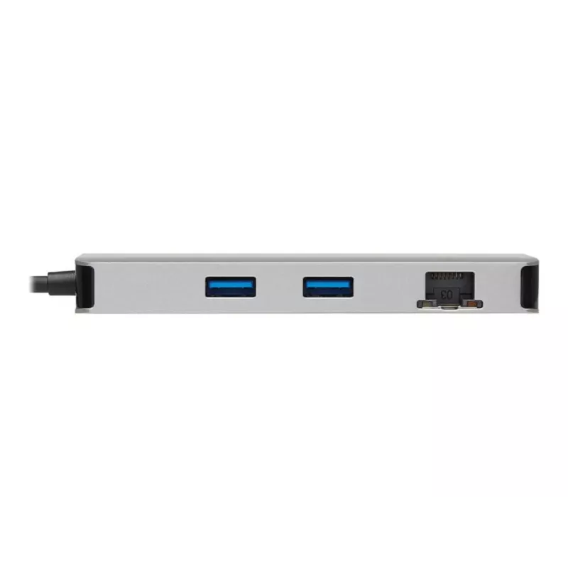 Eaton Tripp Lite USB-C Dock, Dual Display - 4K 60 Hz HDMI, USB 3.2 Gen 1, USB-A Hub, GbE, Speicherkarte, 100W PD-Ladefunktion, Grau - Dockingstation - USB-C - 2 x HDMI - 1GbE (U442-DOCK