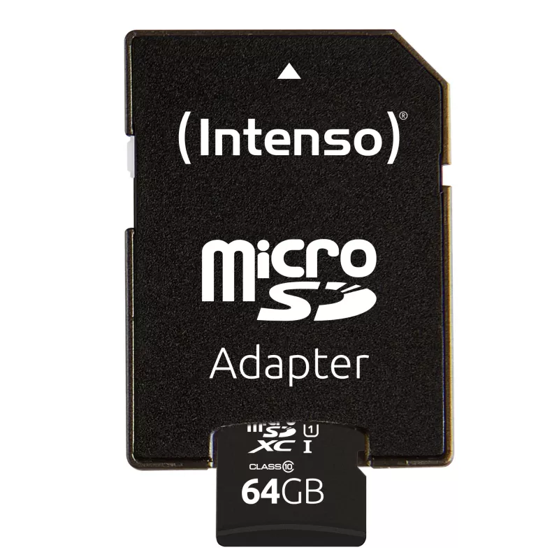 Intenso Performance - Flash-Speicherkarte (microSDXC mit SD-Adapter) - 64GB - UHS-I U1 / Class10 - microSDXC UHS-I (3424490)