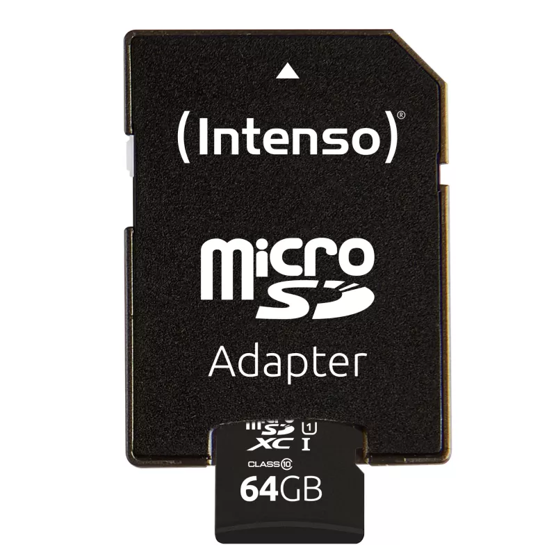 Intenso Performance - Flash-Speicherkarte (microSDXC mit SD-Adapter) - 64GB - UHS-I U1 / Class10 - microSDXC UHS-I (3424490)