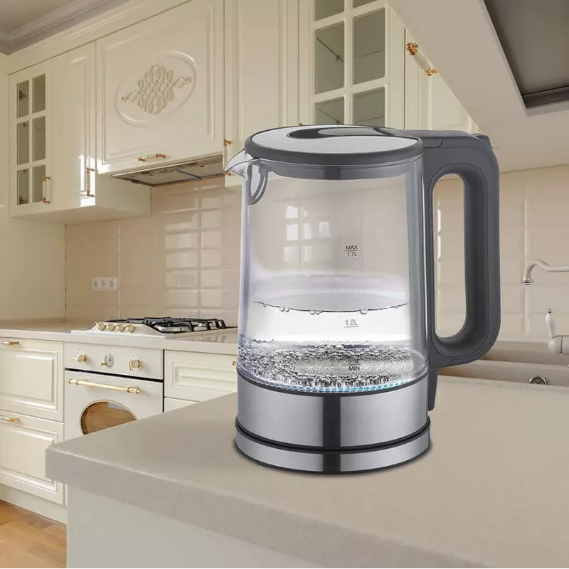 Wasserkocher Maestro MR-053 1,7 l 2200 W Glaskorpus Schwarz mit Wasserstandsanzeige