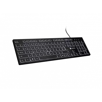 Kabelgebundene Tastatur NATEC HERRING GLOW US-Layout mit weißer Hintergrundbeleuchtung