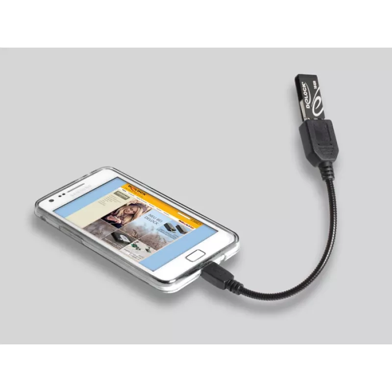 USB-Kabel Micro-USB B auf USB A DELOCK 83293 0,18 m