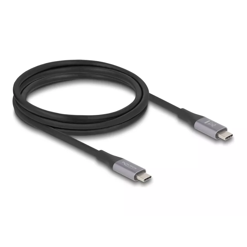 USB-Kabel DeLOCK 81192 USB4 Gen 2x2 2m USB-C Schwarz Grau