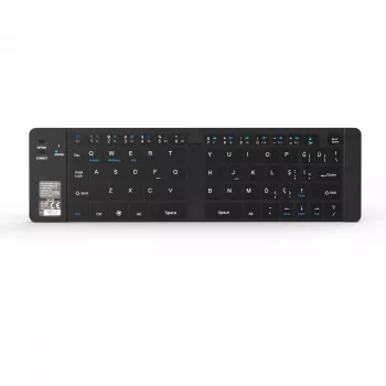 Wireless Tastatur Inca IBK-579BT Bluetooth 66 Tasten Metallic Silber
