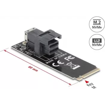 DeLOCK 61070 Interner SFF-8643 Adapter M.2 Stecker 32 Gbit/s Schwarz