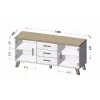 Cama sideboard LOTTA 150 2D3S wotan oak + mat Schwarz
