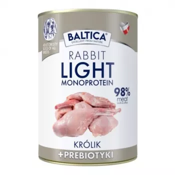 BALTICA Nutraceutic Monoprotein Light Kaninchen mit Präbiotika - Nassfutter für Hunde - 400g