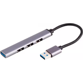 USB Hub S/CONN 13-50001 USB 3.2 Gen 1 Typ-A 5000 Mbit/s Grau