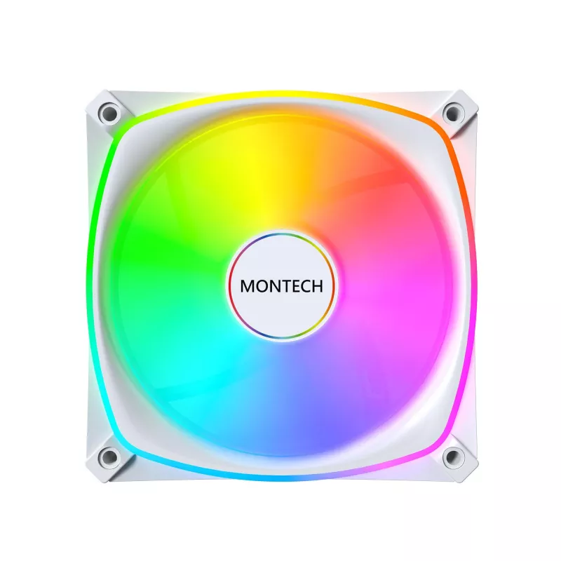 MONTECH RX120 PRO White 120mm ARGB Reverse Blade 3-Pack