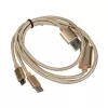 Akasa AK-CBUB42-12GL USB-Kabel 1,2 m USB 2.0 USB A USB C/Micro-USB B Gold (AK-CBUB42-12GL)