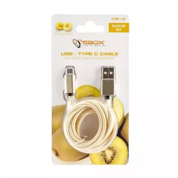 USB-Kabel SBOX USB-TYPEC-15G 1,5m USB A USB C Gold