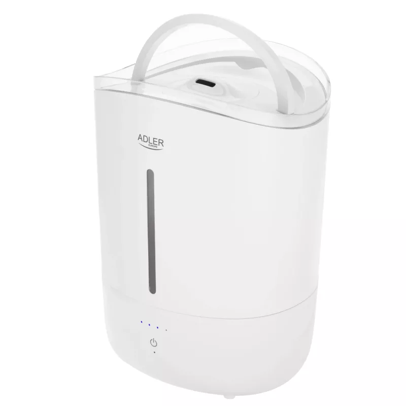 Adler Luftbefeuchter | AD 7971 | 30 W | Wassertankkapazität 5 L | Ultraschall | Befeuchtungsleistung 100-250 ml/h | Weiß