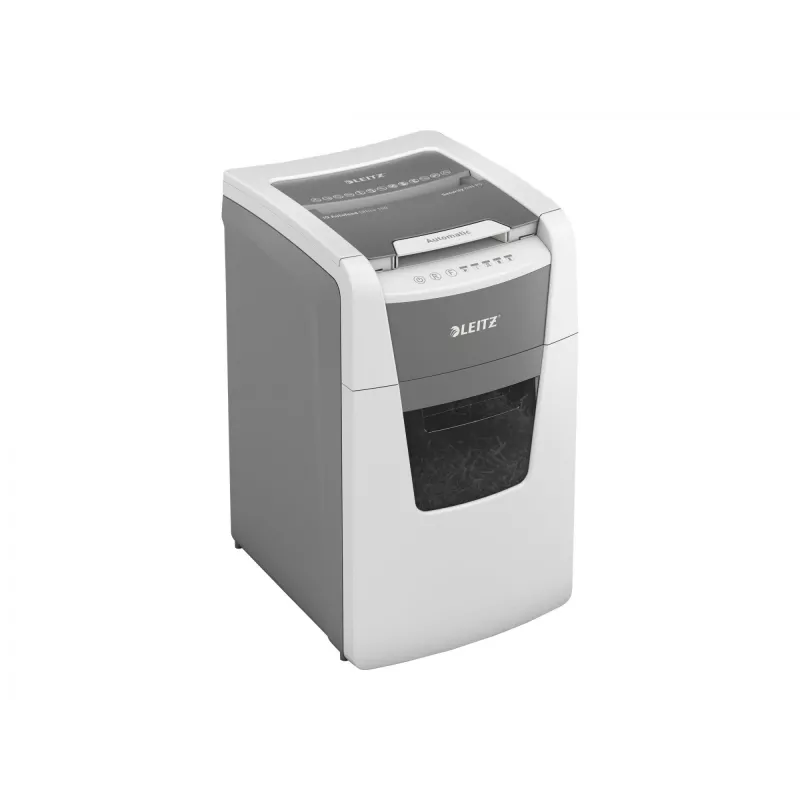 Leitz IQ Autofeed Office 150 Automatischer Aktenvernichter P4, Partikelschnitt, 22 cm, 4 x 30 mm, 44 L, 350 Blatt, 55 dB