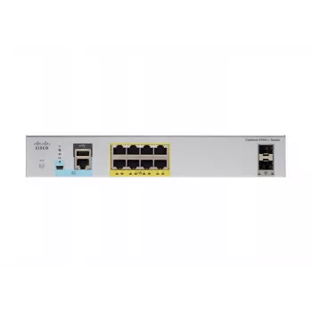 Cisco - Catalyst 2960CX-8PC-L - Switch - managed - 8 x 10/100/1000 (PoE+) + 2 x SFP + 2 x 10/100/1000 Desktop rack-mountable DIN rail mountable wall-mountable PoE+ (124