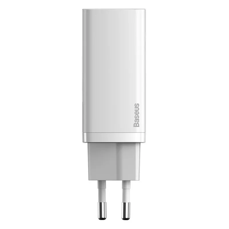 Ladegerät Baseus CCGAN2L-B02 Indoor AC Schnellladegerät 20V 1xUSB 1xType-C Weiß