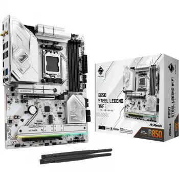 Mainboard ASROCK B850 Steel Legend WiFi ATX — AMD B850, Socket AM5, DDR5, 4x DIMM, 4x M.2, Wi‑Fi 7, 2.5Gb LAN
