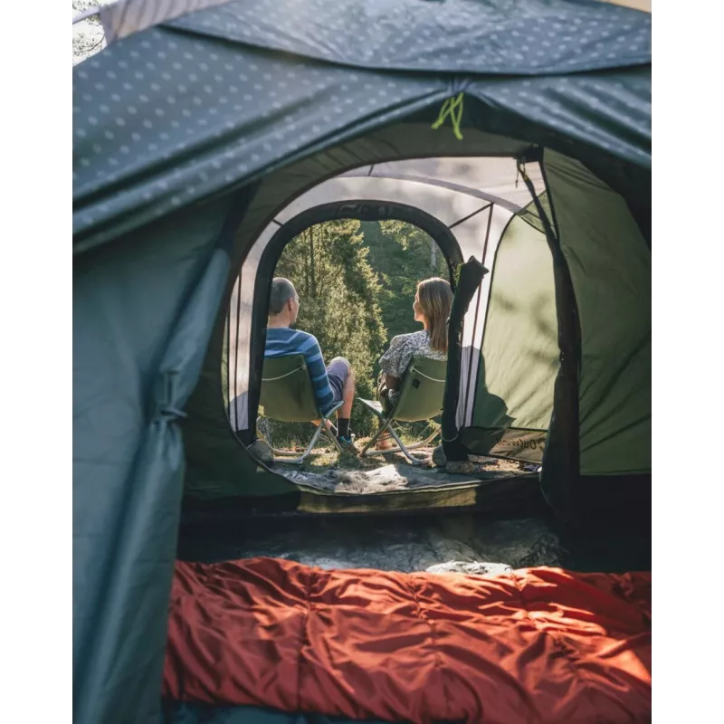 Outwell Zwei-Raum-Tunnelzelt | Earth 5 Plus | 5 Personen | Grün