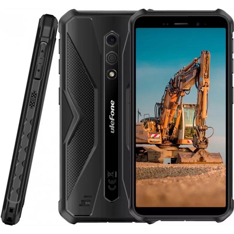 Robustes Smartphone UleFone Armor X12 — 3 GB RAM, 32 GB Speicher, Ganz in Schwarz