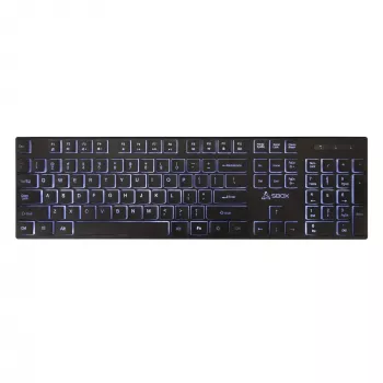 Kabelgebundene USB-Tastatur SBOX K-22 US Schwarz — US-Layout, schwarz, kabelgebundene USB-Verbindung