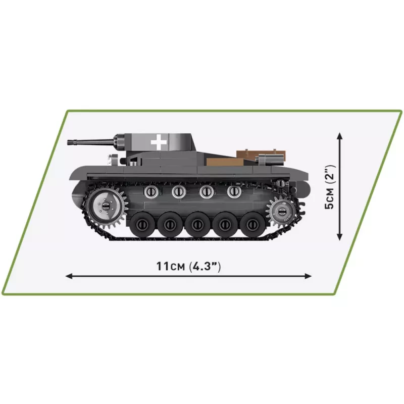 Bausatz Cobi Panzer II Ausf. A — 250 Teile, schwarz