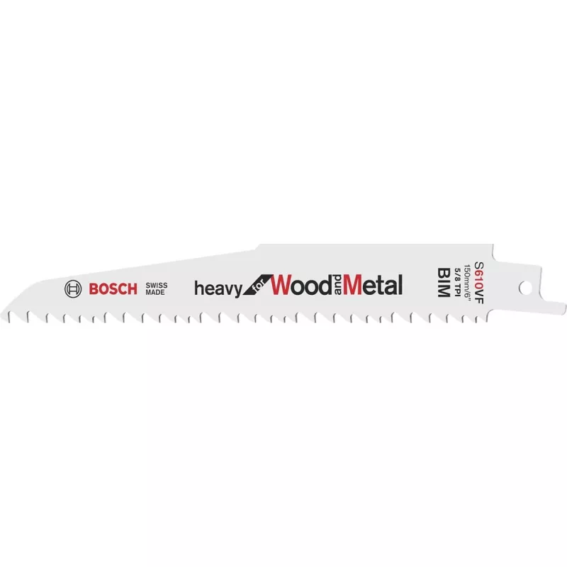 Bosch S 610 DF Heavy for Wood and Metal Säbelsägeblätter, 150 mm, 5 Stück