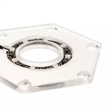 Montagesatz BitsPower Hexagon BP-WTHU-RGB — Acryl transparent, 91,4×80×6,5 mm