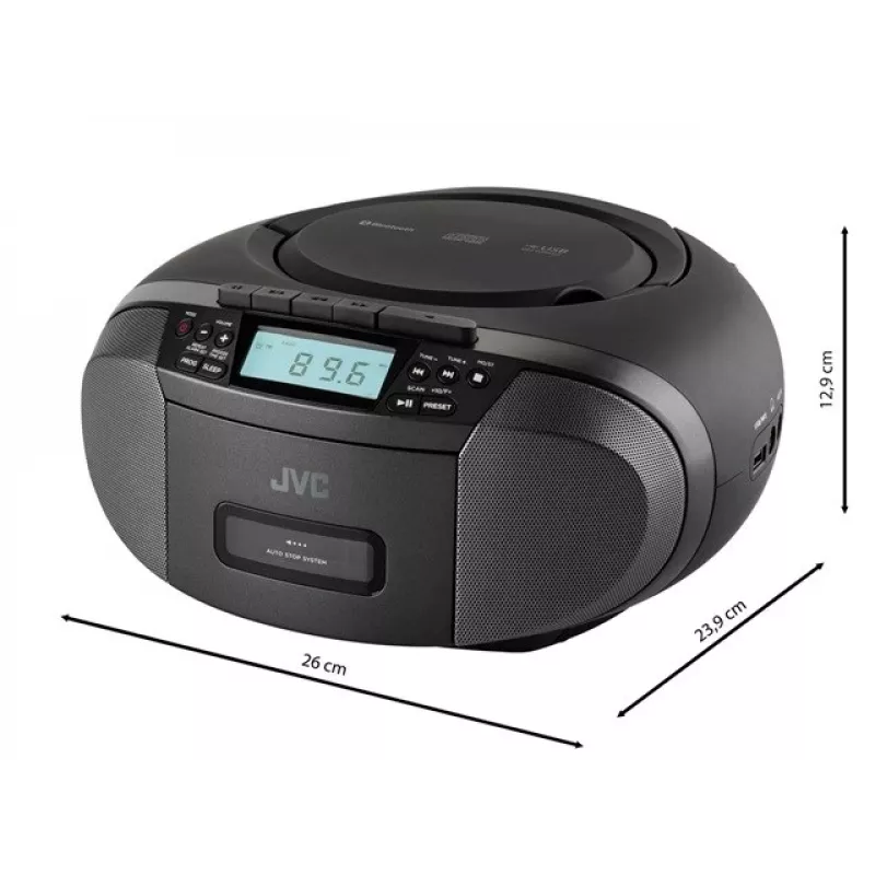Radio-Player JVC RC-E444B Schwarz mit CD-Player und UKW-Tuner
