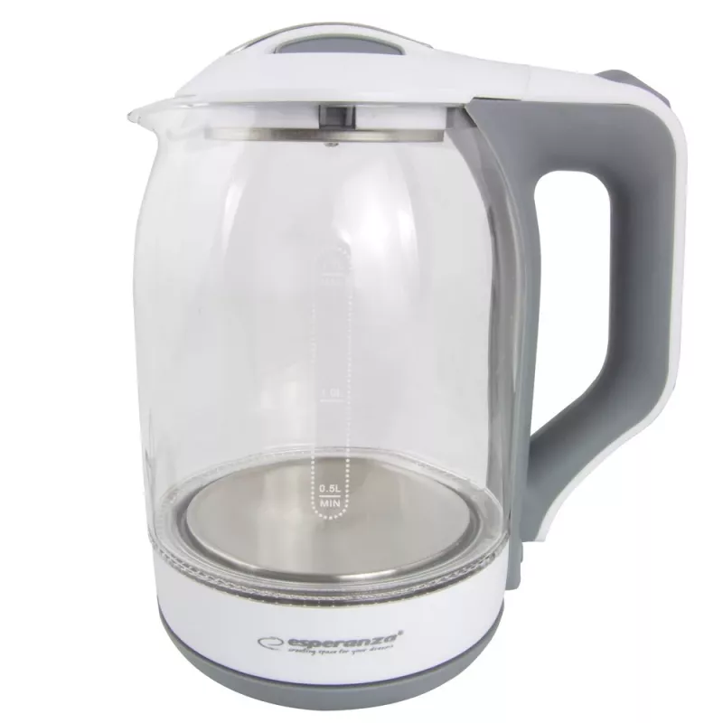 Elektrischer Wasserkocher Esperanza 1,7 L 1500 W Weiß Mehrfarbig