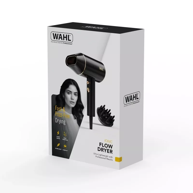 Wahl Ionic Flow Haartrockner 2100 W Schwarz, Gold