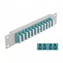 Glasfaser-Patchpanel DeLOCK 10 Zoll 12 Port LC Quad Aqua 1U Grau