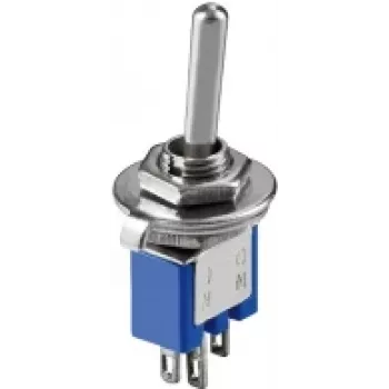 Wentronic Goobay Kippschalter Subminiatur, Blue - 1x UM, 3 Pins, blaues Enclosure (10014)