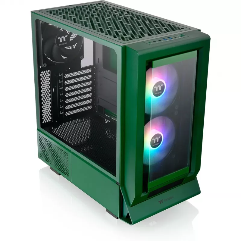 Ceres 350 MX, Tower-Gehäuse Dunkelgrün, gehärtetes Glas x 2