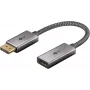 Plus DisplayPort auf HDMI Adapterkabel, 4K @ 60Hz (Grau, 20 cm, 32 Gbit/s)