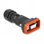 DeLOCK D-Sub 9-polig Buchse IP67 wasserdichter Anschluss schwarz orange