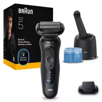 Elektrorasierer BRAUN SHAVER 52‑N7200cc Schwarz — Folienrasierer, wiederaufladbar, Nass- & Trockenrasur