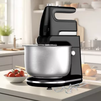 Standmixer Maestro MR-553 mit rotierender Edelstahlschüssel, 600 W, schwarz