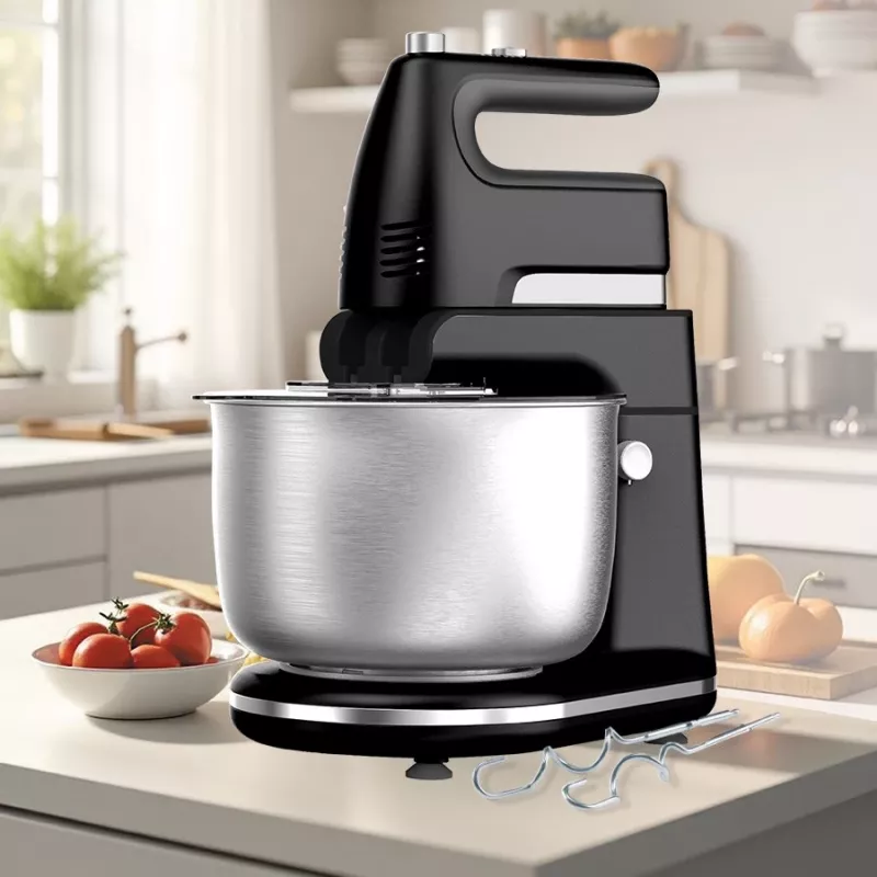 Standmixer Maestro MR-553 mit rotierender Edelstahlschüssel, 600 W, schwarz