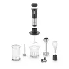 Caso | Kabelloses 4-in-1 Stabmixer-Set | Click & Mash | Stabmixer | 180 W | Drehzahl variabel | Edelstahl/Schwarz